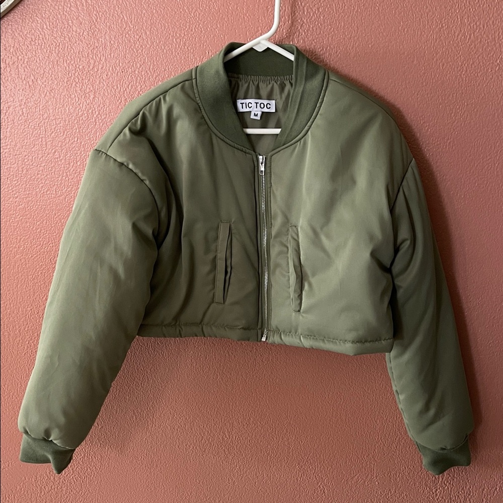 Women's Green Bomber Jacket
